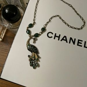 Peacock necklace